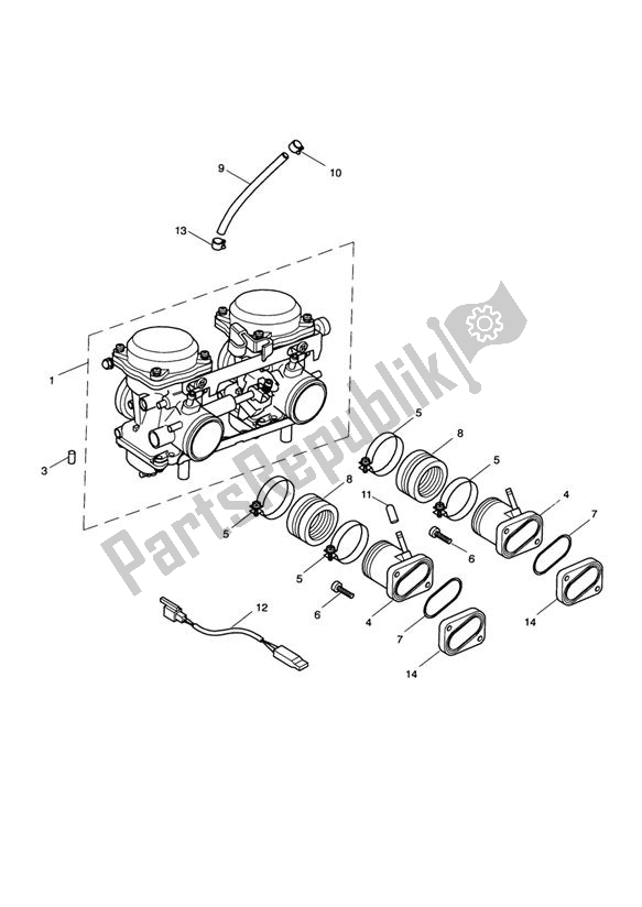 Tutte le parti per il Carburatori del Triumph America Carburettor 790 2002 - 2007
